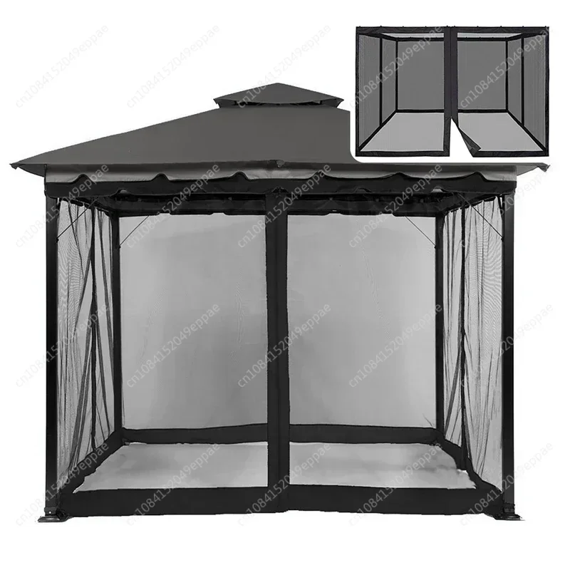 4-дверная уличная беседка москитная сетка боковая стена занавеска с молниями