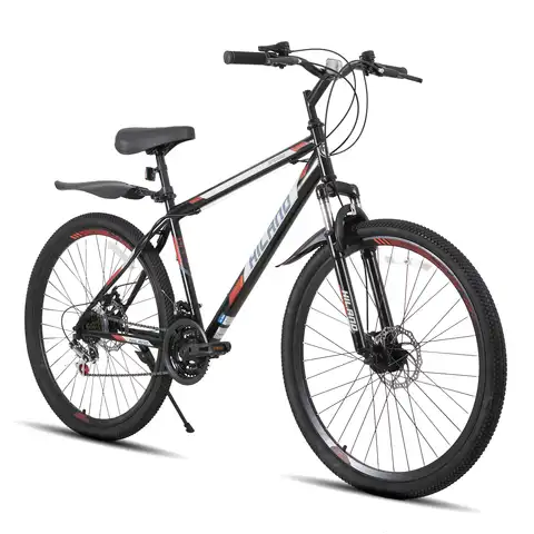 Горный велосипед HILAND, 26, 27,5, 29 дюймов, рама из углеродистой стали, 21 скорость, переменная скорость, велосипед для взрослых, внедорожный аморти...