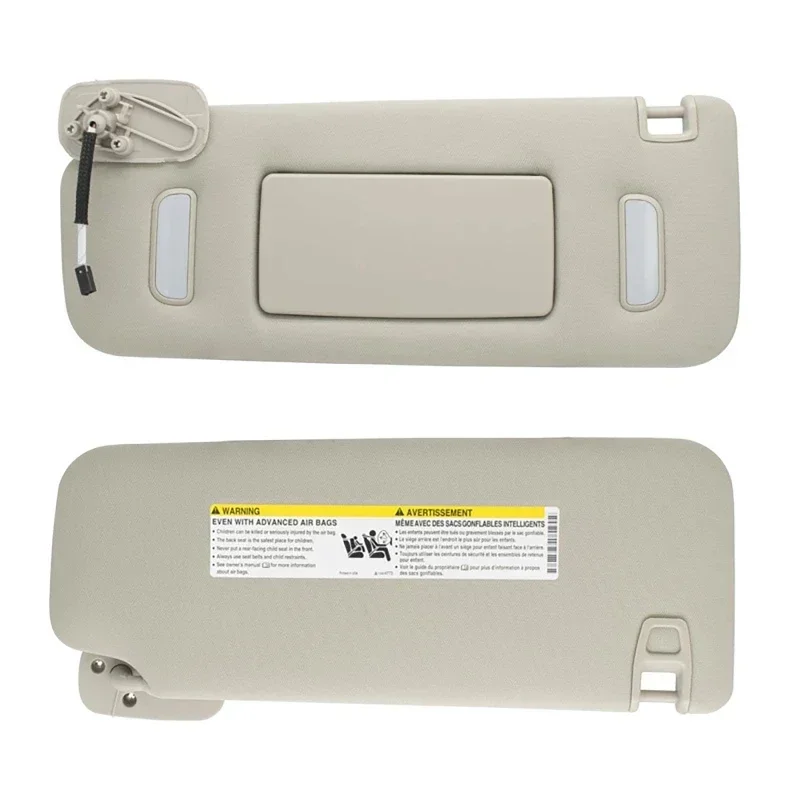 Автомобильный солнцезащитный козырек серый левый/правый боковой с зеркалом для