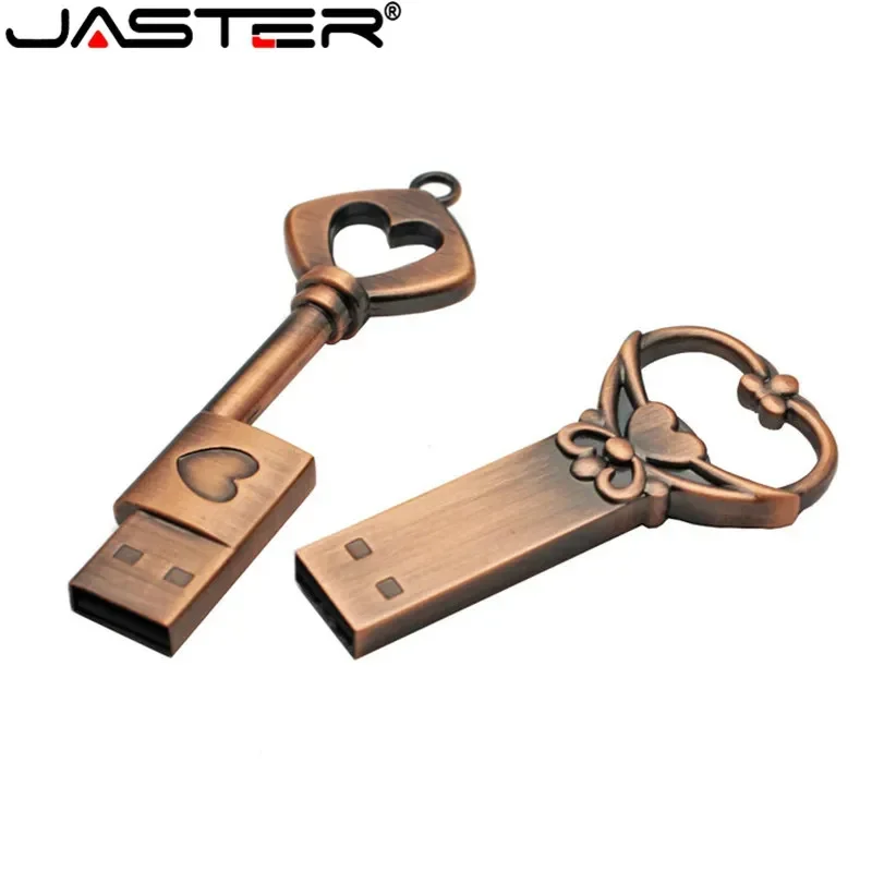 Фото Металлический usb флеш-накопитель JASTER в форме сердца, 4 ГБ, 8 ГБ, 16 ГБ, 32 ГБ, 64 ГБ №1