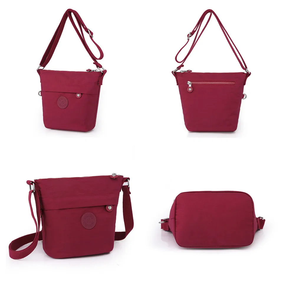 Women Nylon Travel Shoulder Bag Casual Crossbody Bags Good Qualtiy Outdoor Handbag School Retro Tote Zipper Messenger Bag