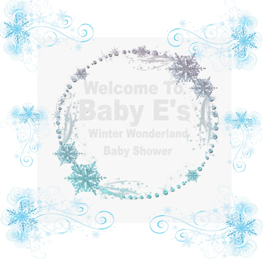 

6x6ft Personalized Welcome to Baby Shower Winter Wonderland Snow Onederland Custom Photo Background Backdrop Vinyl 180cm x 180cm