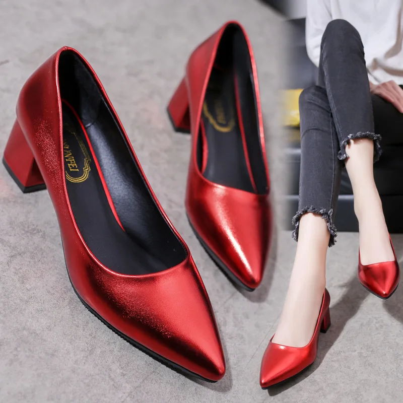 

lady point toe official design daily wear thin heel shoes women high heel shoes
