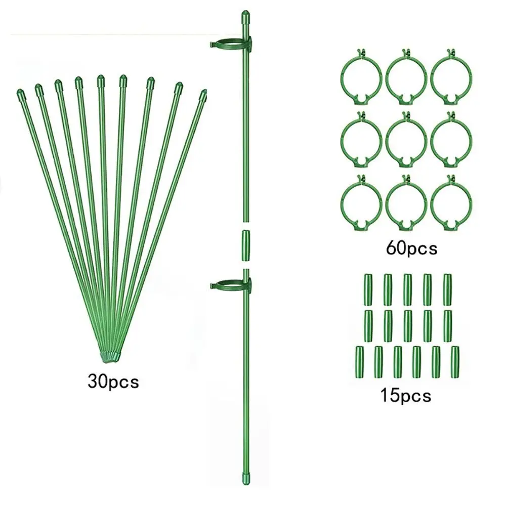 

30pcs Indoor Plant Plant Stick Support Rings Gardening Plant Clips Plant Stem Support Plant Support Stakes Plant Cage