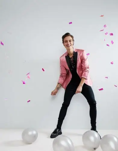 

New Casual Fashion Hot Pink Mens Suits 2 Pieces Custom Made Terno Masculino Groom Wedding Dress Suit For Man(Jacket+Pant)