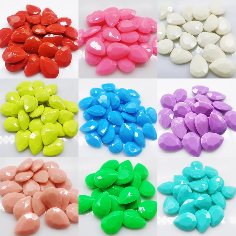

Lots High Quality 6-25MM 24-Colors Acrylic Water Drop Teardrop For Garment Craft Charm Jewelry 3D Nail Arts Diy Decorations