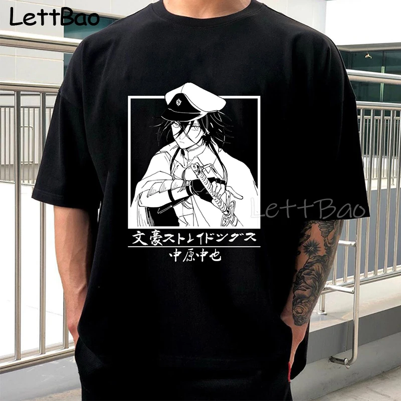 

Bungo Stray Dogs Nakahara Chuuya Men Cotton T Shirt Summer Tops Casual Streetwear Couple Fashion T-shirt Anime T-shirts Man 2022