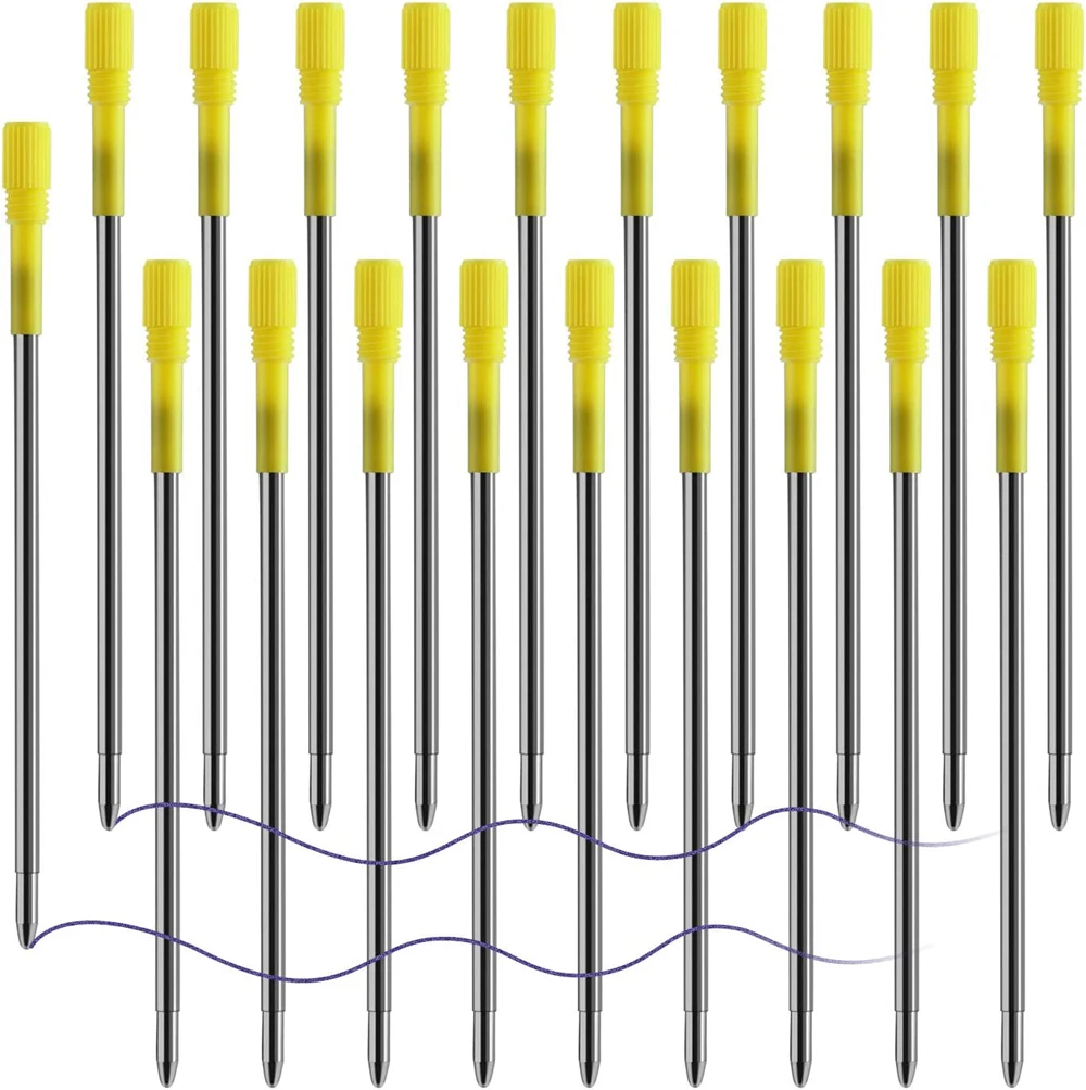 

100Pcs/Set 3.2'' (8.2Cm) Replaceable Ballpoint Pen Refills Black Blue Color Ink Smooth Writing For Big Crystal Diamond Pens