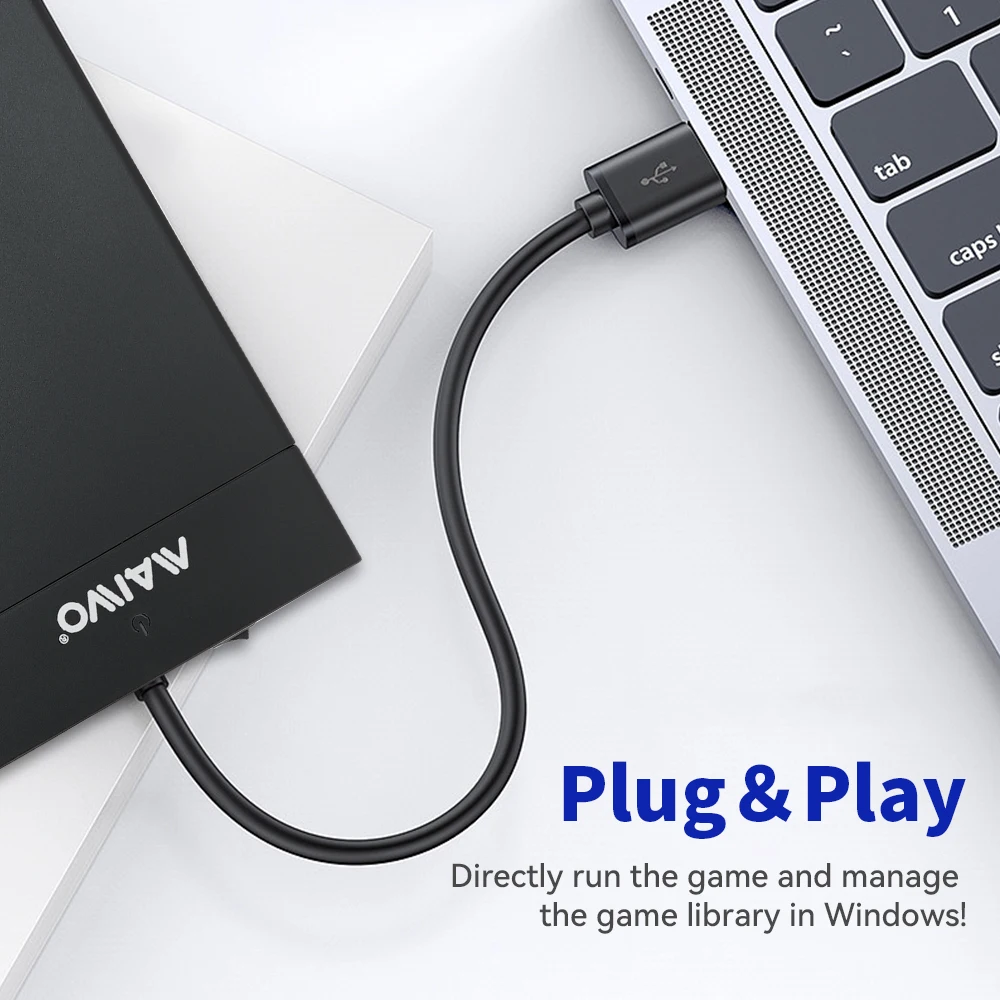 Портативный внешний игровой жесткий диск 12T с 390 + ретро-консолью AAA для Windows PC Playnite