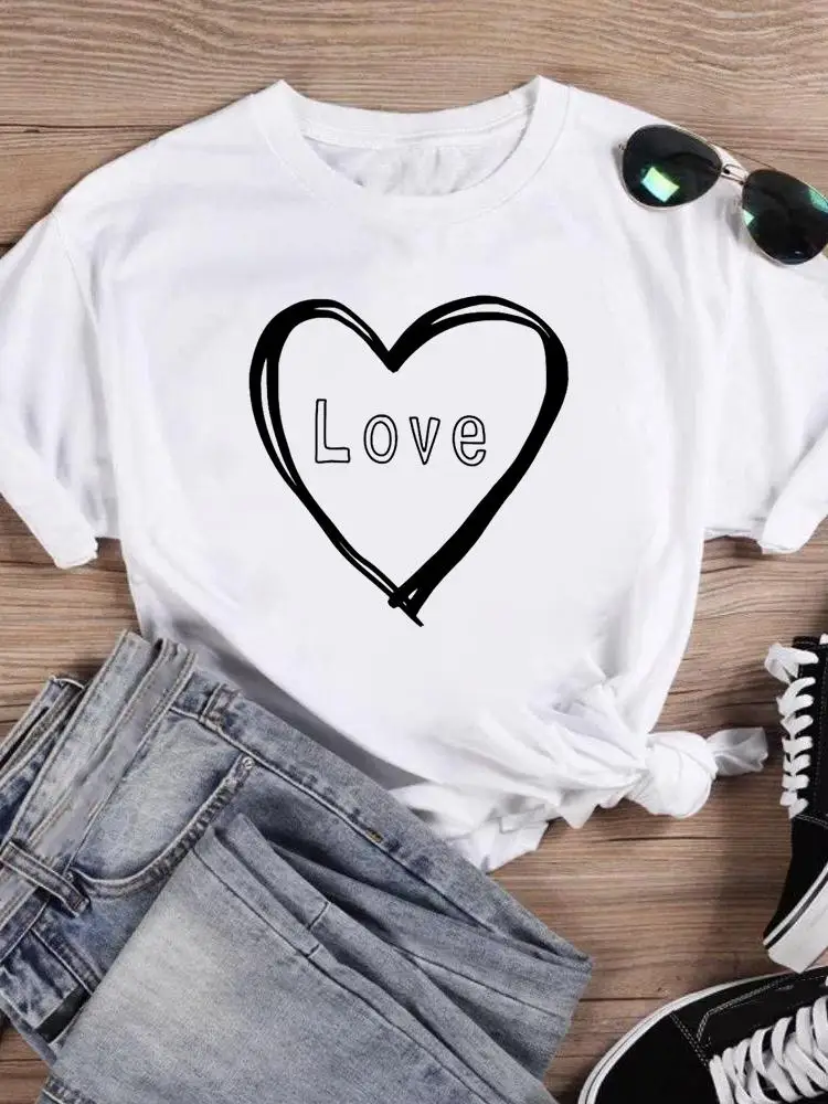 

Футболка женская летняя с коротким рукавом и принтом