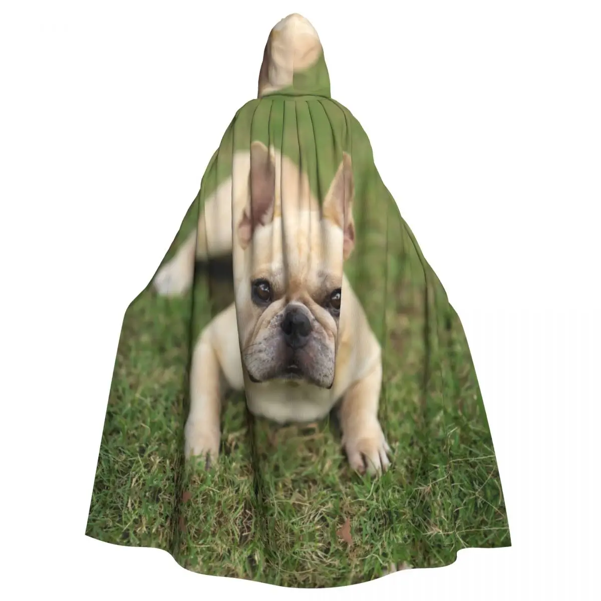 

Long Cape Cloak Adorable French Bulldog Hooded Cloak Coat Autumn Hoodies