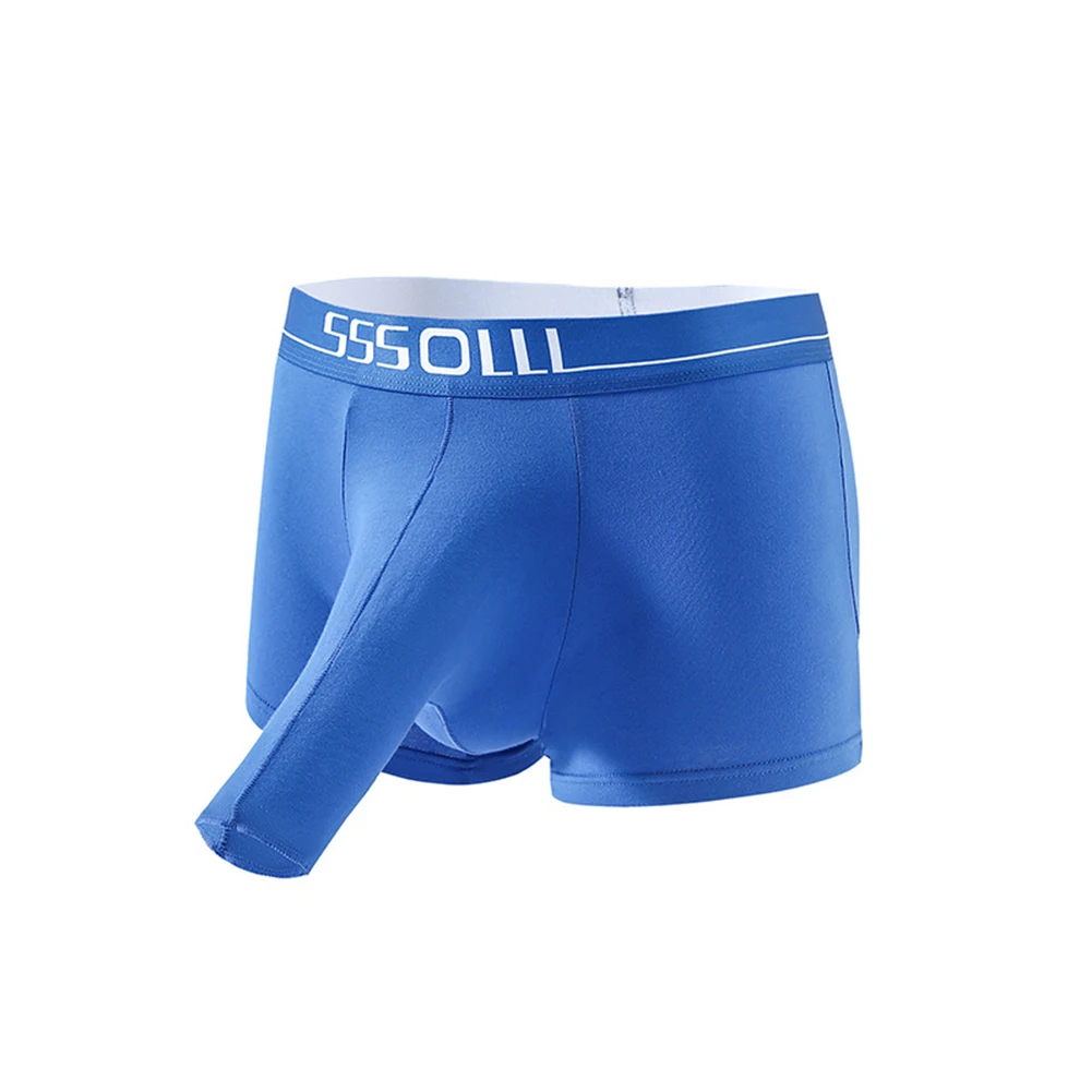 Long Elephant Nose Boxer Shorts Comfortable Breathable Mens Cotton Bulge Pouch Boxers Briefs Shorts Stretch Underwear