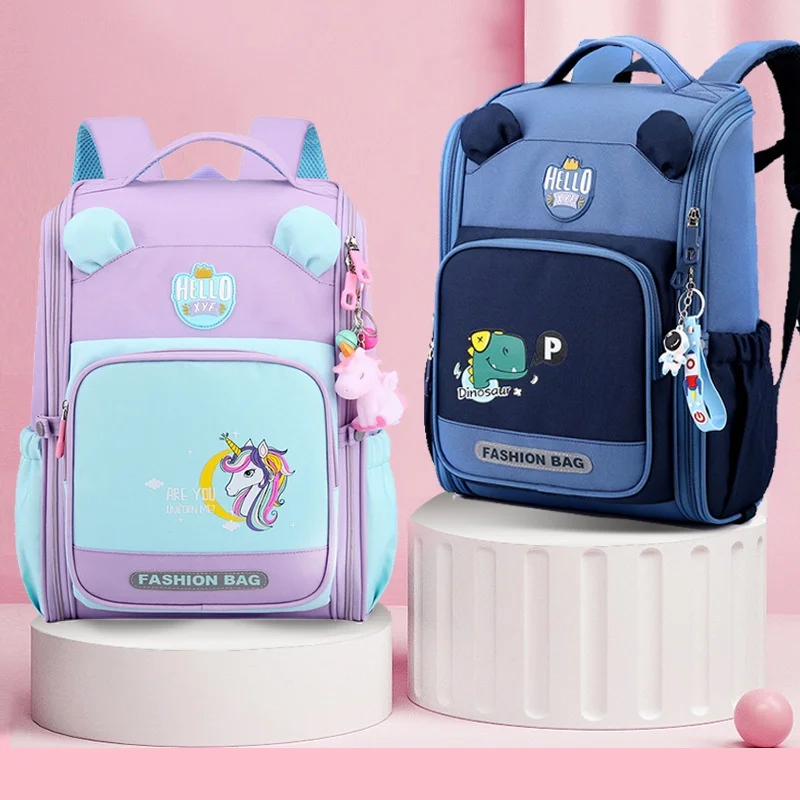 Children Cartoon Unicorn Dinosaur Large Capacity Backpacks 2022 New Girl Boy Students Cute Bags Back To School Fashion Backpack