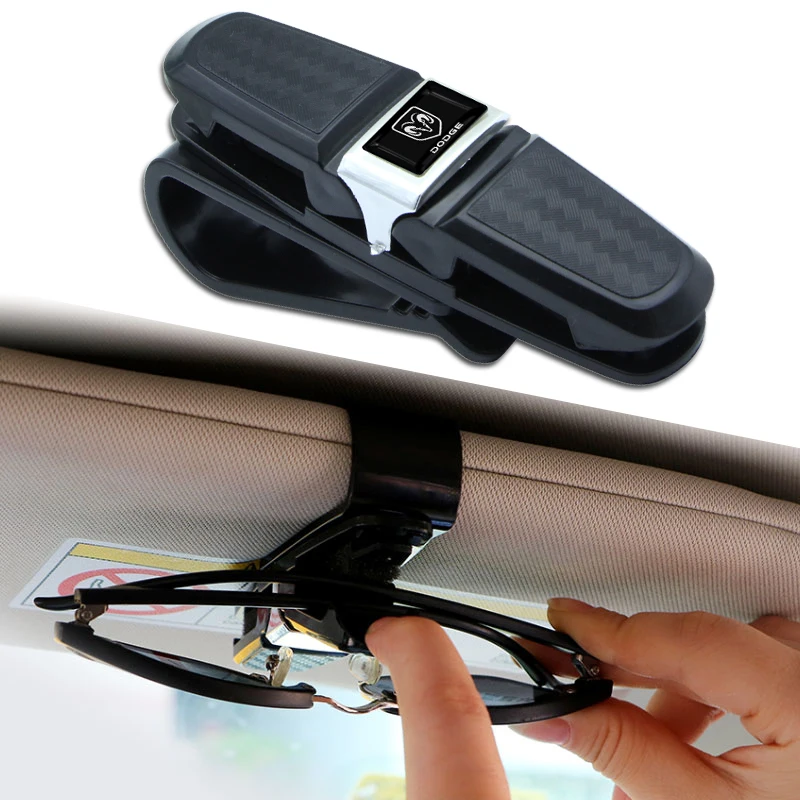 

Car Sun Visor Glasses Case Sunglasses Clip Card Ticket Clip For Dodge Journey Caliber Challenger Charger Nitro Ram 1500 Durango