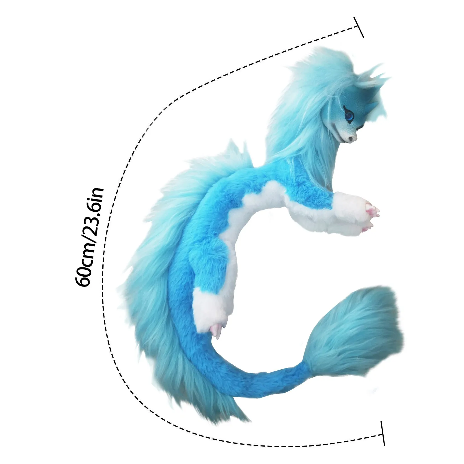 Новая плюшевая игрушка Сису Дракон синего цвета 50 см из мультфильма "Райя и последний дракон" мягкая милая кукла в подарок на день рождения.