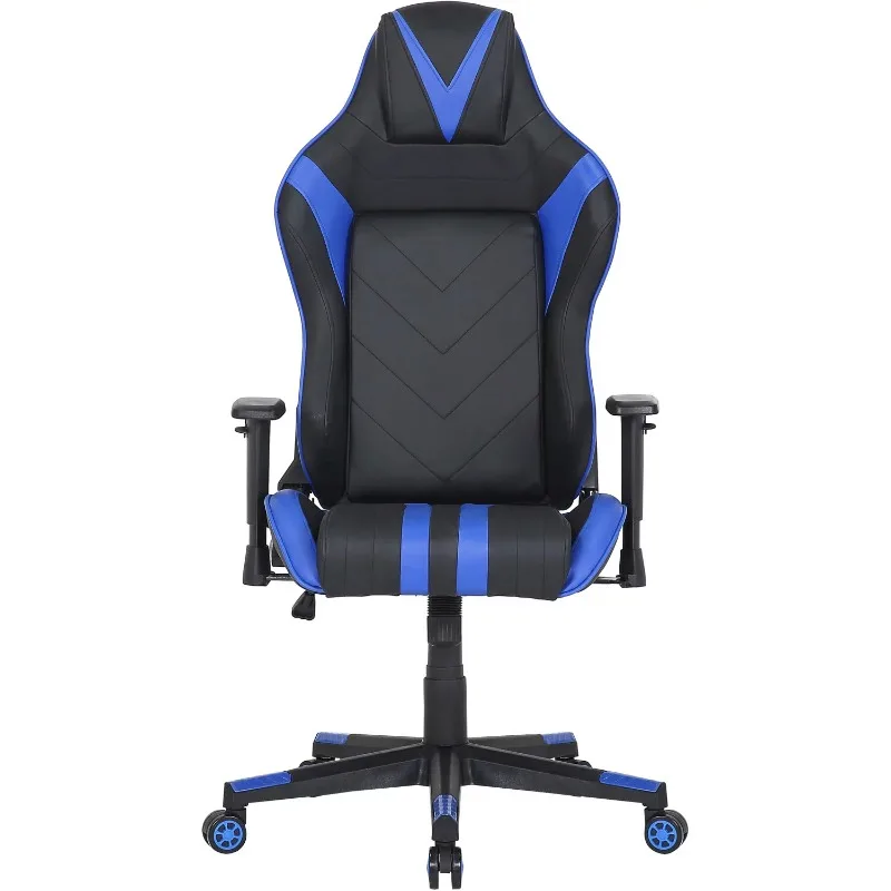 

Hanover Commando Black & Blue Ergonomic Racer Gaming Chair | Height Adjustable Gas Lift | Tilt Recline | High Quality Padding |
