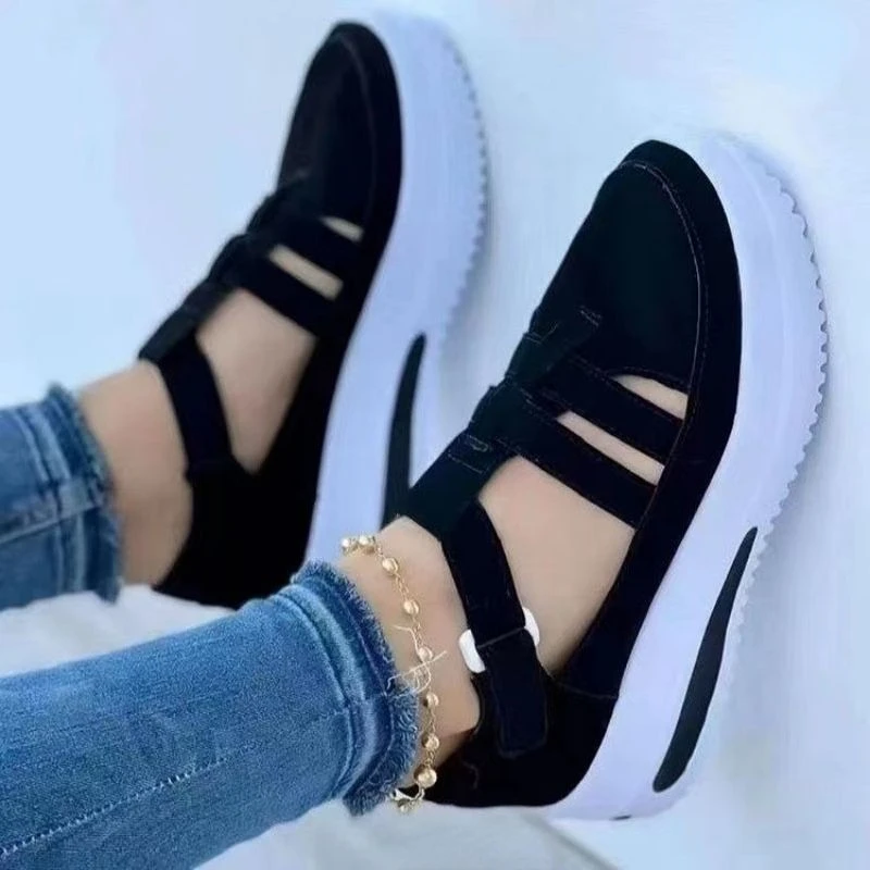

Zapatillas De Mujer Shoes for Women 2023 New Spring Autumn Round Toe Female Sneakers Casual Flats Roman Platform Shoes Basic