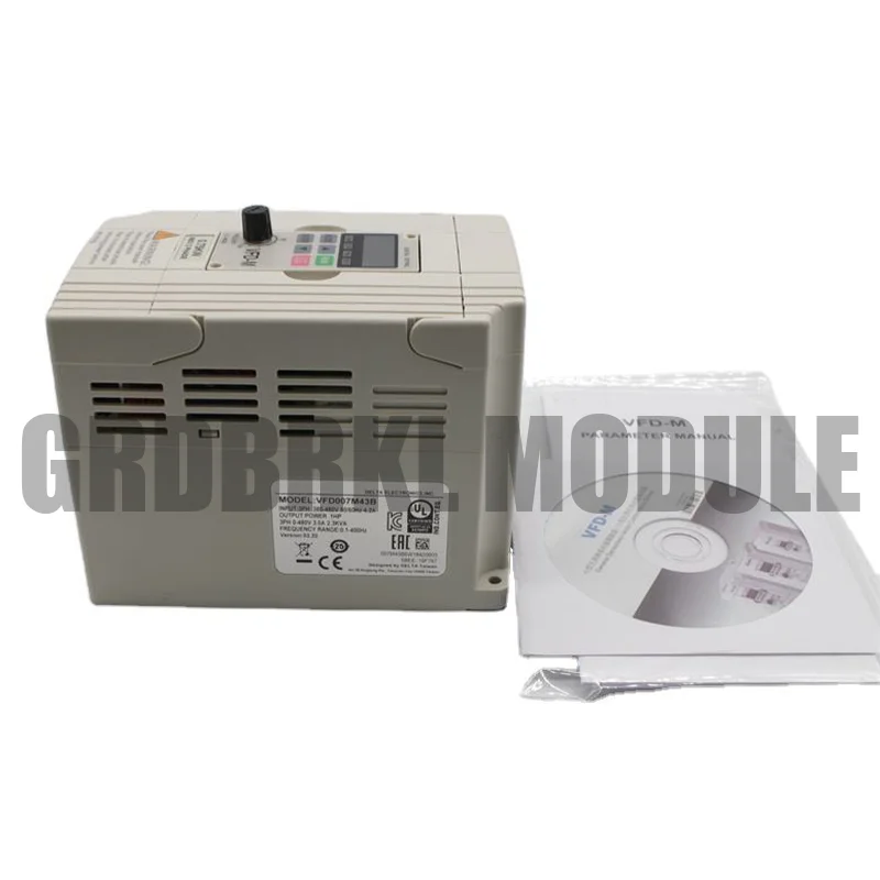Новый VFD007M43B VFD-M инвертор электродвигатель переменного тока 3 фазы 380 в 750 Вт 1HP 3A 400 Гц