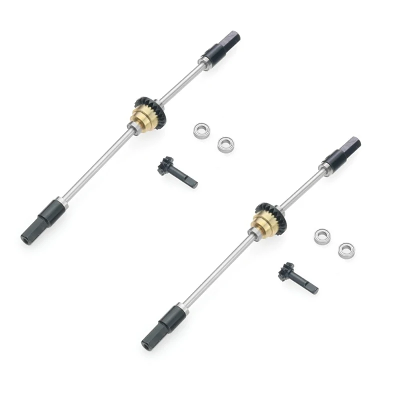 

2X Metal Drive Shaft Gear Bridge Axle Differential Kit for WPL C14 C24 C34 C44 B14 B16 B24 B36 1/16 RC Car Parts,Rear