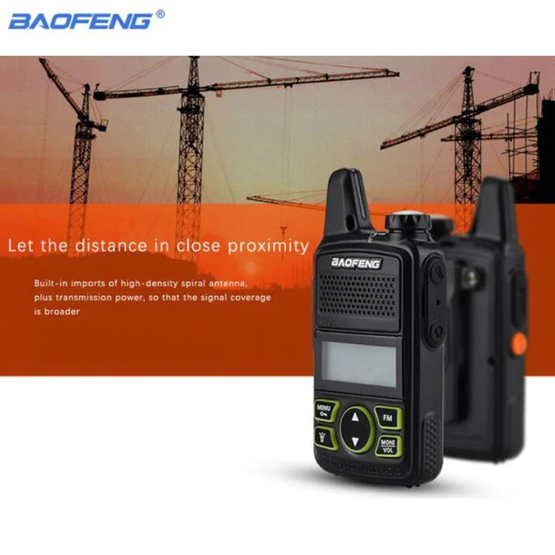 1/2 шт. оригинальная мини-рация BAOFENG BF-T1 UHF 400-470 МГц детский радиоприемопередатчик CB
