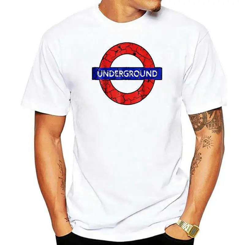 

2023 Fashion Men T Shirt London Metro UK Underground Distressed Shirt