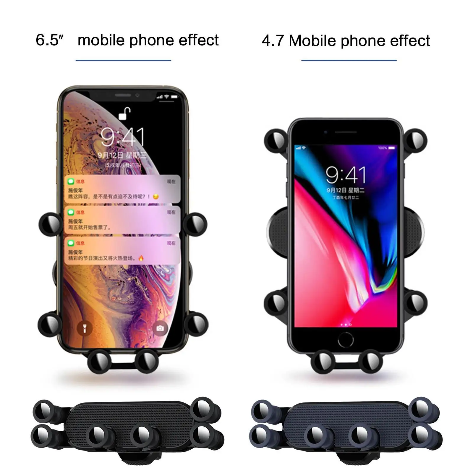 

Folding Gravity Car Phone Holder Air Vent Mount GPS Stand For Phone In Car No Magnetic For IPhone Xiaomi Samsung Support