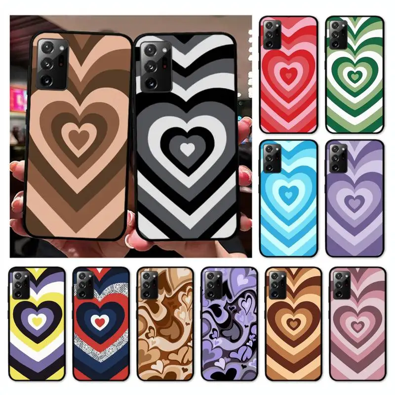 

Heart Circle Phone Case For Samsung Galaxy Note 10Pro Note20ultra note20 note10lite M30S Coque