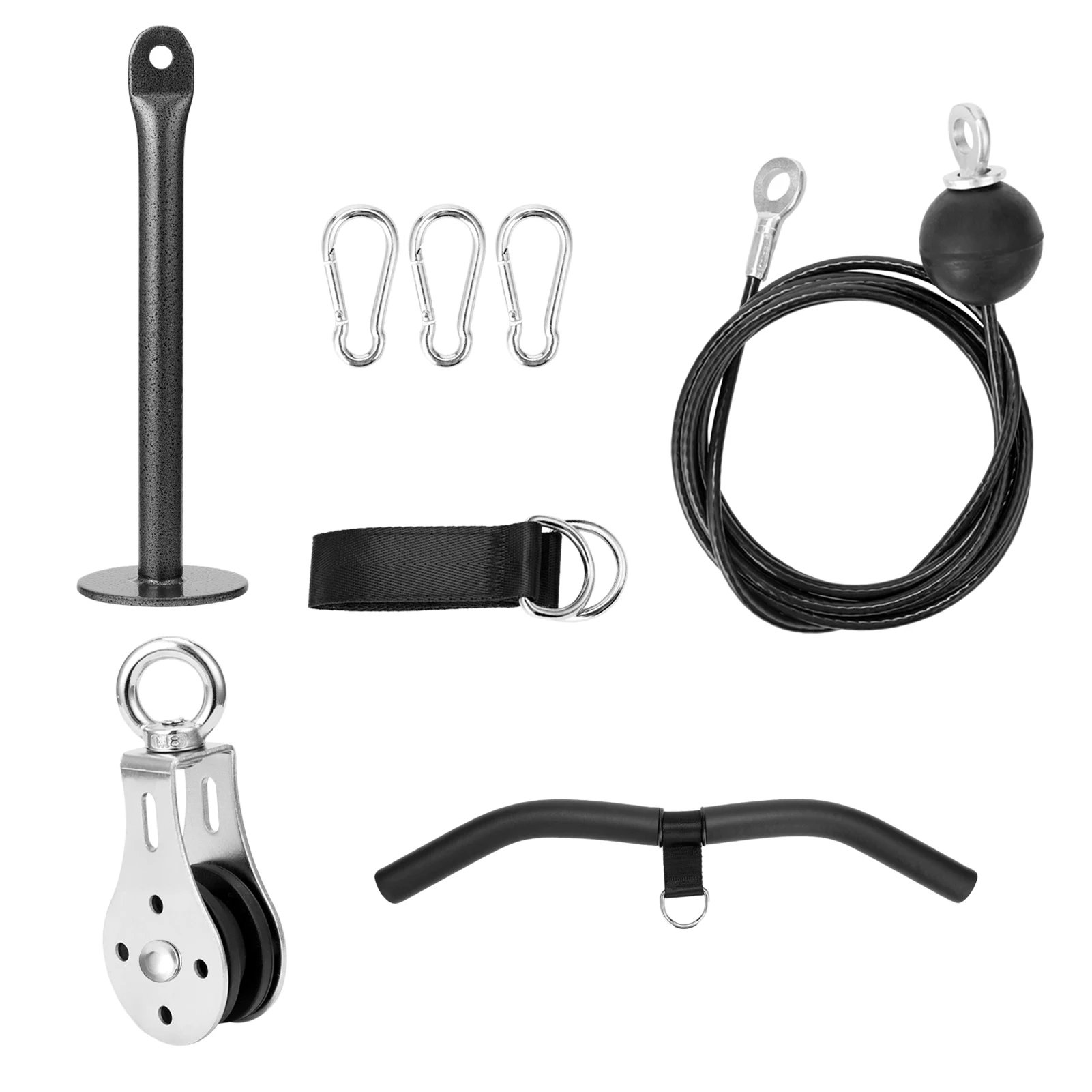 

Pulley Cable DIY Tricep Rope Professional Adjustable Length Fitness Equipment Muscle Exercise Arm Strength Training Kit Forearm