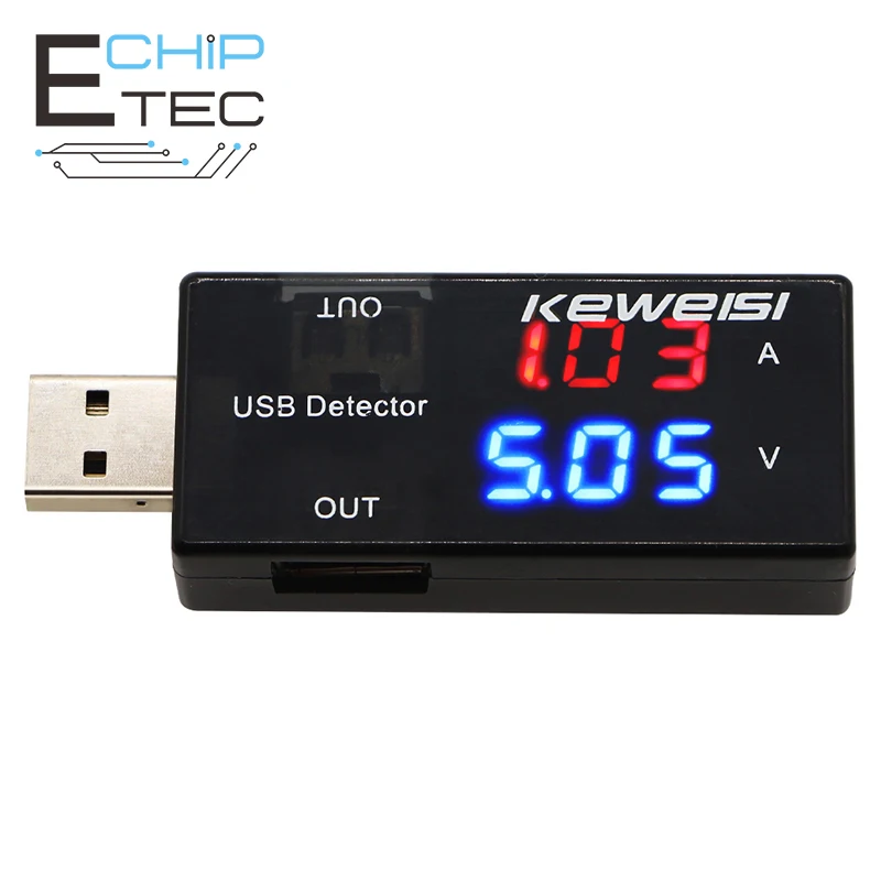 

DC 3V-9V 0-5A USB Current and Voltage Tester USB Voltmeter Ammeter