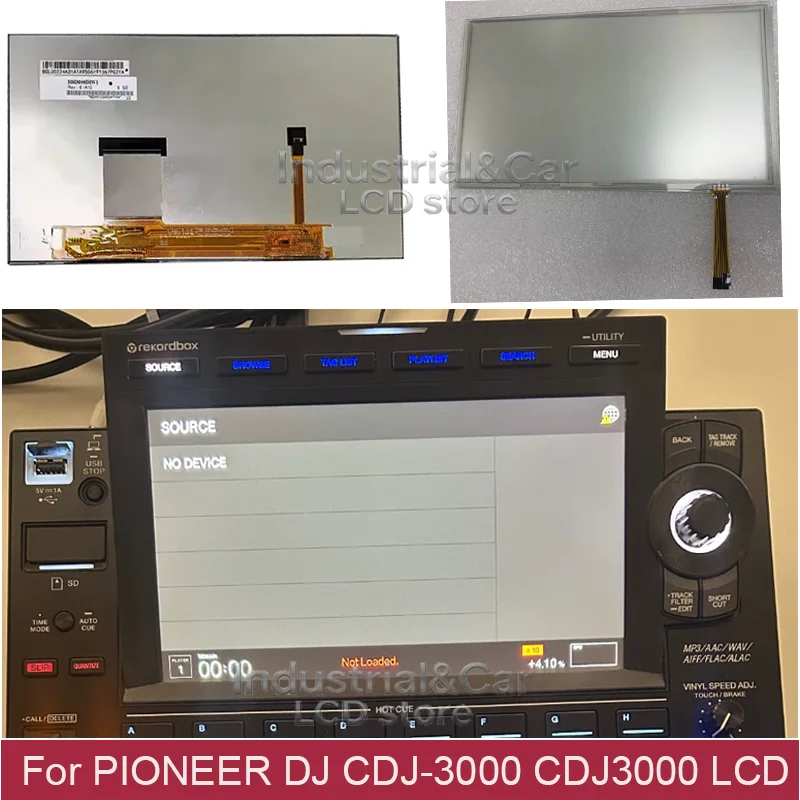 Фото Оригинальный 9-дюймовый ЖК-экран для Pioneer DJ CDJ-3000 CDJ3000, ЖК-дисплей 210*121, 4-линейный сенсорный экран, стеклянная сенсорная панель №1