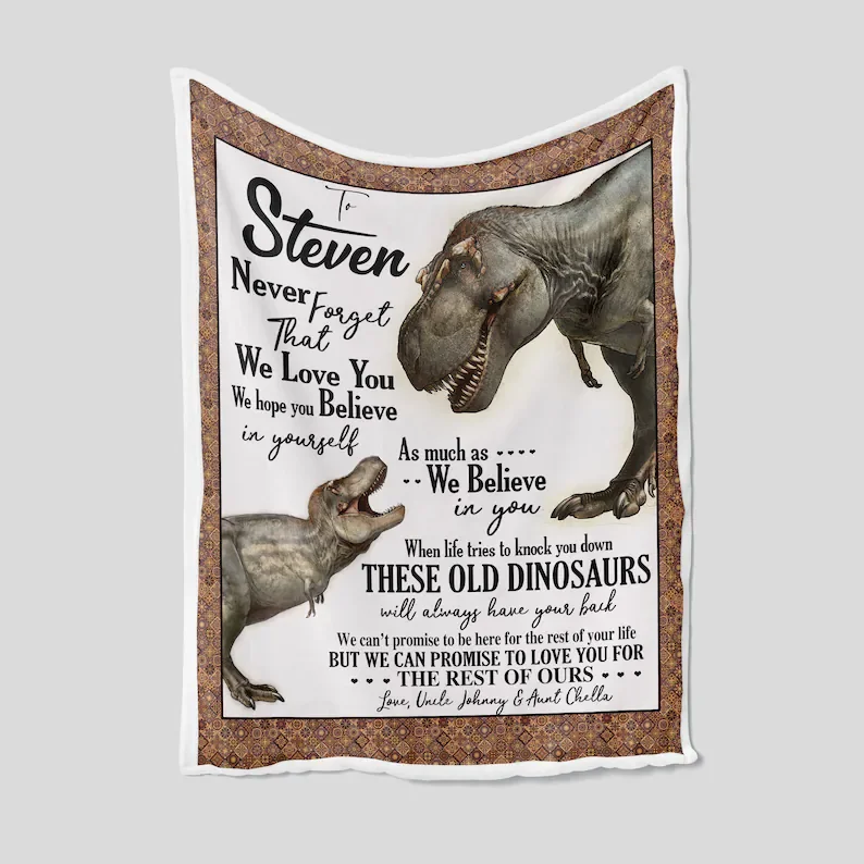 

To My Nephew Blanket, Personalized Name Blanket, Dragon Blanket, Aunt And Uncle Blanket, Family Throw Blanket, Blankets For Boys