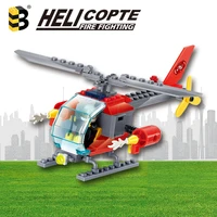 fire helicopter small particles assembled building blocks childrens educational toys toys for boys toys for kids