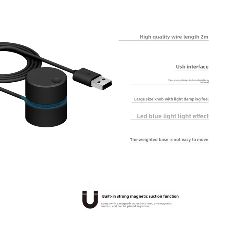 Фото ABSQ-USB ручка регулировки громкости компьютера мультимедийный контроллер громкости компьютера переключатель управления звуком для настольного ноутбука №5
