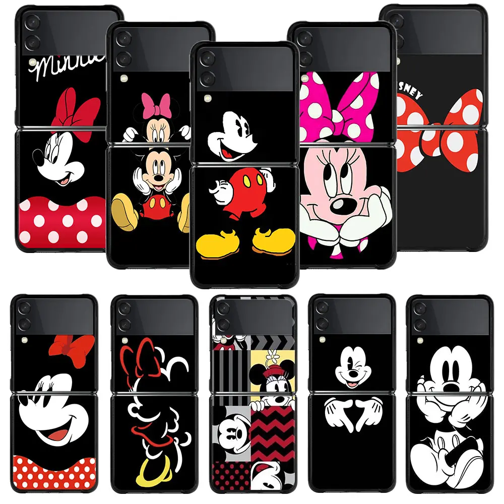 

For Samsung Galaxy Flip ZFlip3 ZFlip Z Flip3 5G Hard PC Smartphone Case Disney Cute Minnie Mickey Mouse Carcasa