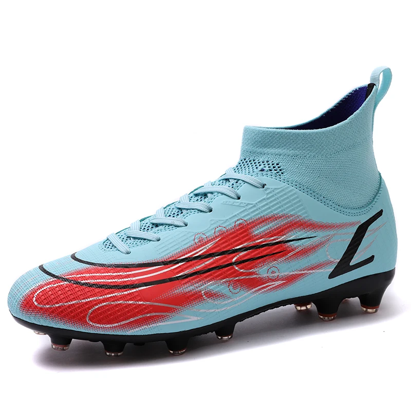 

New men's high-top football shoes youth futsal football shoes lawn training shoes parent-child sports futsal shoes