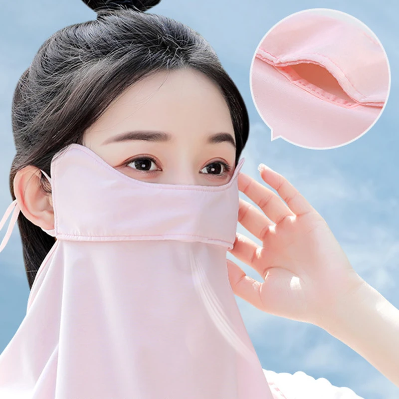 

Fashion Summer Sunscreen Cycling Mask Scarf Ice Silk Full Face Covers Neck Scarf Breathable Outdoor Cycling Sport Sunshade Scarf