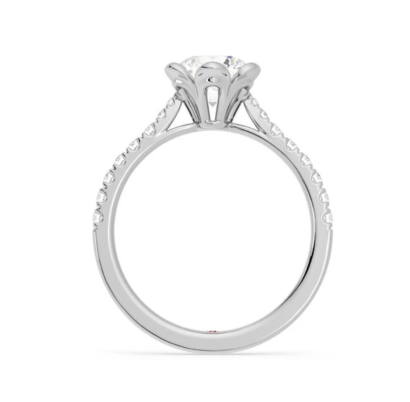 Женское кольцо с бриллиантами 14 к сертификацией