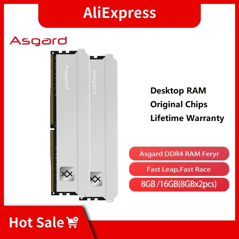ASGARD RAM Фери Т3 Серия DDR4 8ГБ 16ГБ (8ГБx2) 3200МГц CL18 память DDR4 для настольного компьютера на PC.