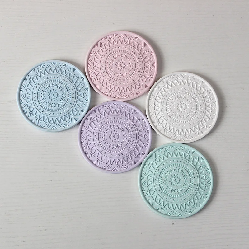 1 шт. круглые впитывающие подставки из диатомита влагостойкий коврик для чашки