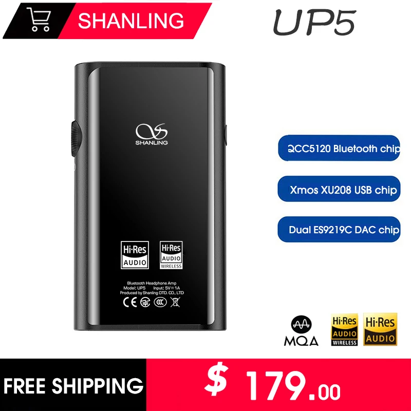 Усилитель для наушников SHANLING UP5 с декодированием Dual ES9219C сбалансированный Bluetooth USB