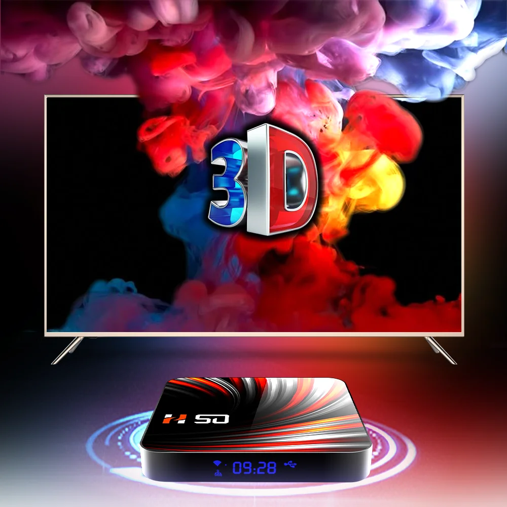 

ТВ-приставка Android 10, 4 + 32/64 ГБ, 4K, H.265, 2,4/5 ГГц, Wi-Fi, Bluetooth