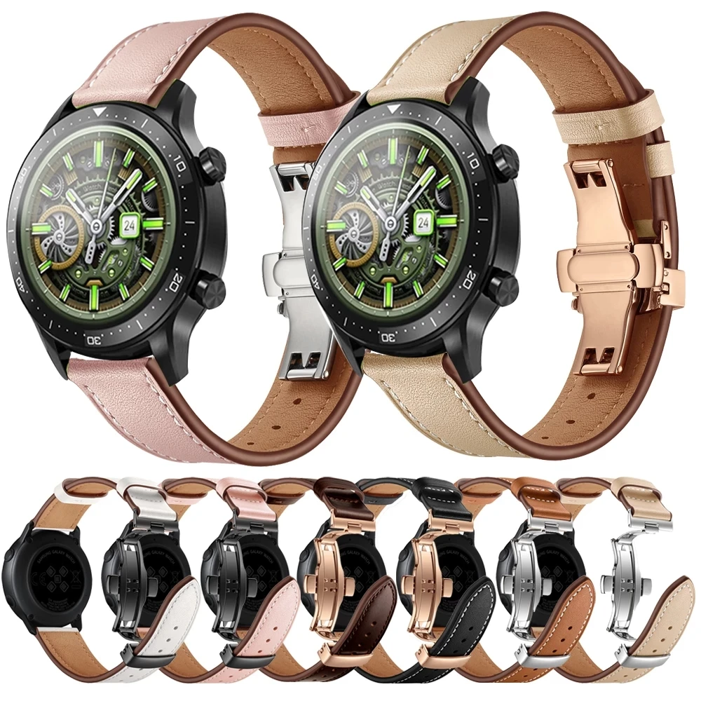 

Ремешок кожаный для часов Realme Watch S 2 Pro, тонкий сменный Браслет для Fossil Gen, 20 мм 22 мм