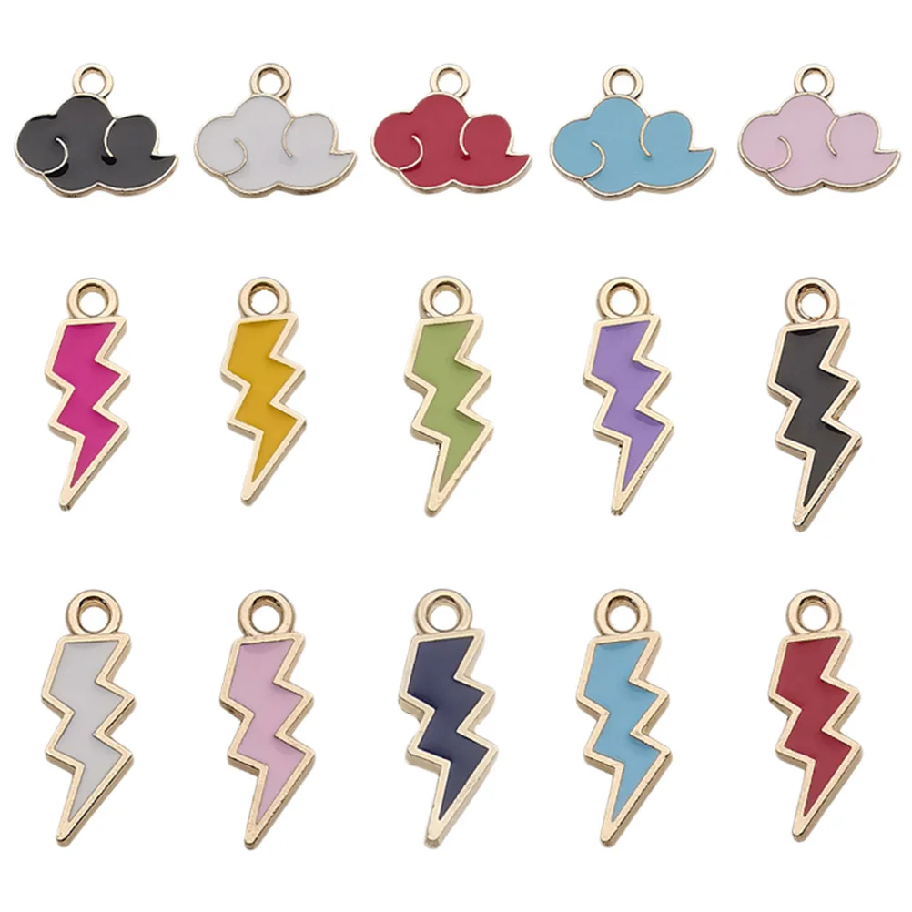

Charms Jewelry Necklace Pendants Bracelet Cloud Diy Making Flash Pendant Charm Beads Rainbow Flatbacks Drop Supplies Lighting
