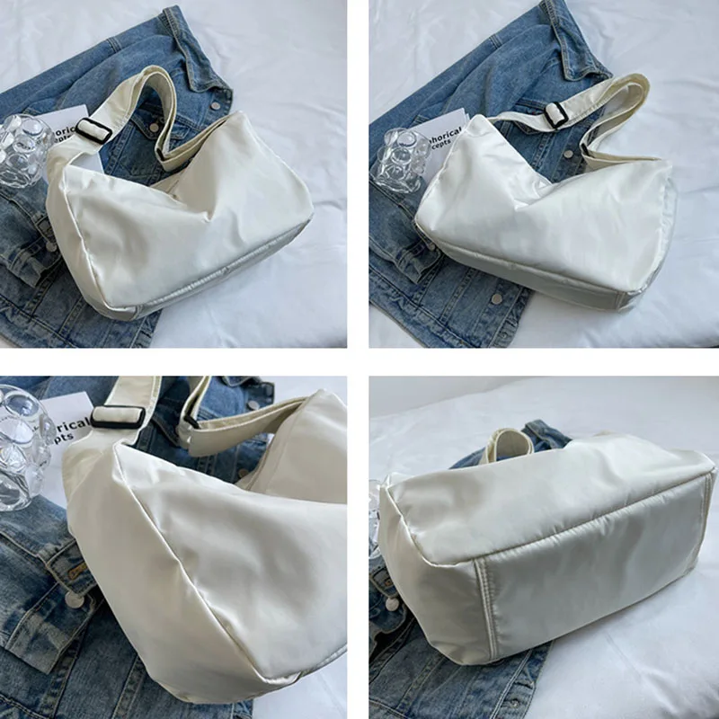 Student Soft Large Capacity Crossbody Bag Unisex Casual Fashion Couple Shoulder Bags New Commuter Portable Simple Tote Satchel