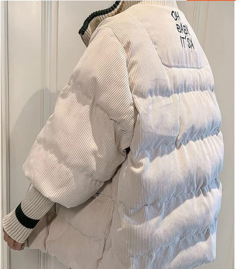 New Winter Jacket Womens Down Parka Coats Female Long Sleeve Warm High Quality Down Cotton Jacket Coat Tops korean
