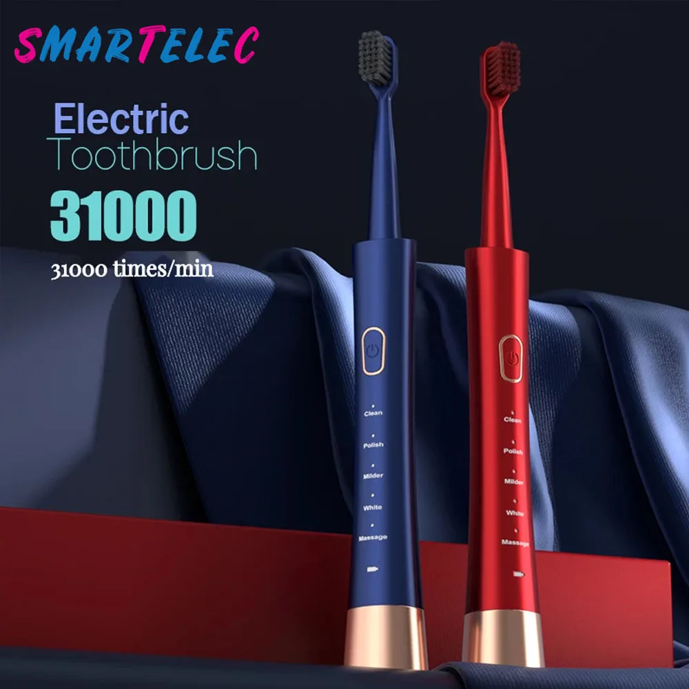 

Щетка Зубная ультразвуковая с зарядкой от USB, 3 насадки