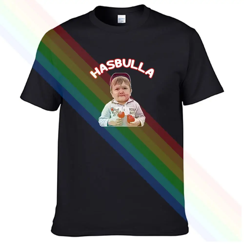

2022 Hasbulla Top Selling Printed Men Women Summer 100% Cotton Black Tees Male Newest Top Popular Normal Tee Shirts Unisex