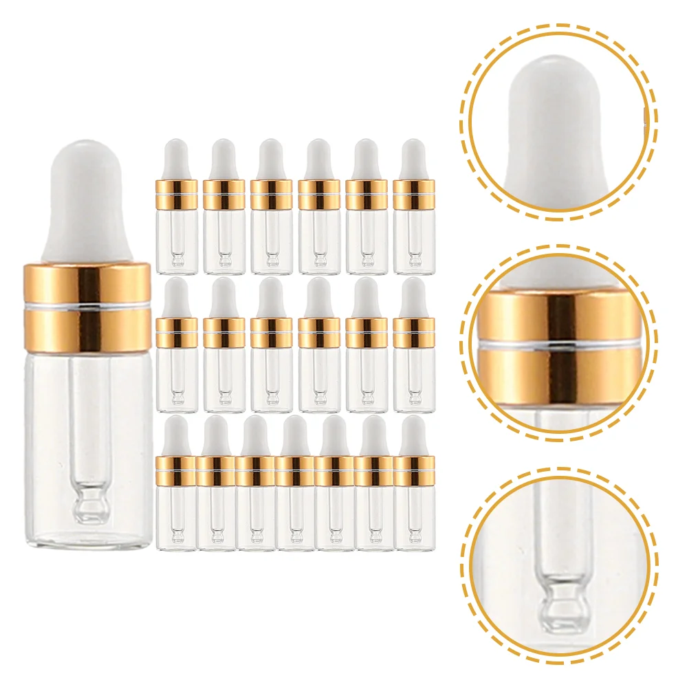 

20Pcs Empty Bottles with Dropper Pipette Refillable Empty Eye Dropper Bottles for