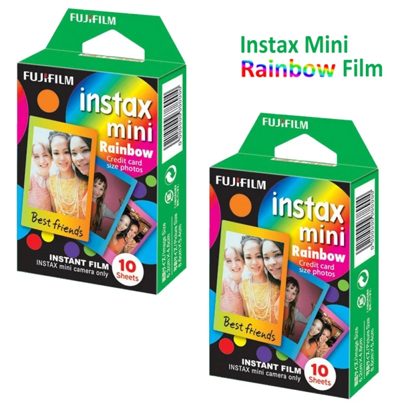 

For Fujifilm Instax Mini 8 9 11 25 50s 70 90 Instant Camera Rainbow 20 Photos Fuji Instant Films - Instax Share SP-1 SP-2 Papers