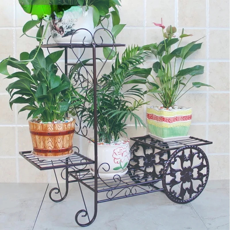 

Premium grade decorative tiered plant flower iron stand for flowerpots